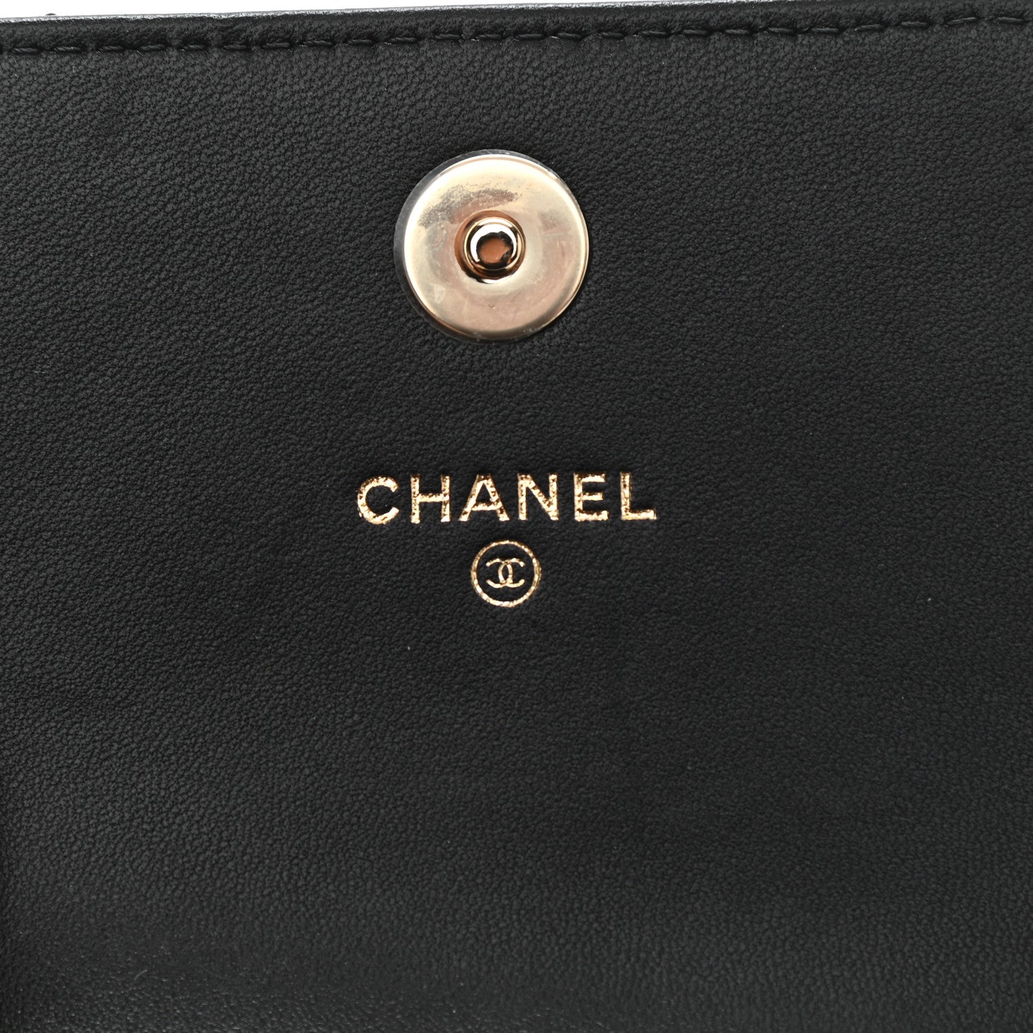 Chanel Lambskin Quilted Pearl Phone Holder With Chain Black 6 of 12