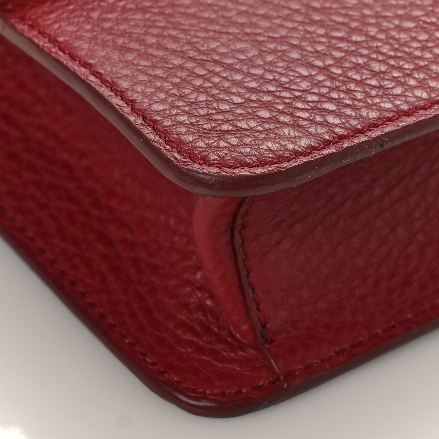 Grainy Pebbled Calfskin Rebel Crossbody Bag Pomerol