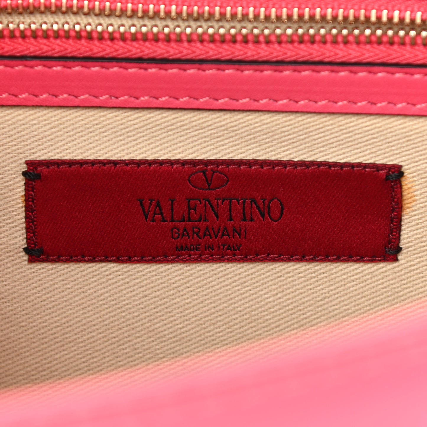 Vitello Medium Glam Lock Rockstud Flap Deep Rose