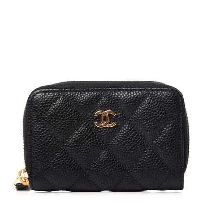 Chanel Caviar Quilted Zip Coin Purse Black 1 of 10