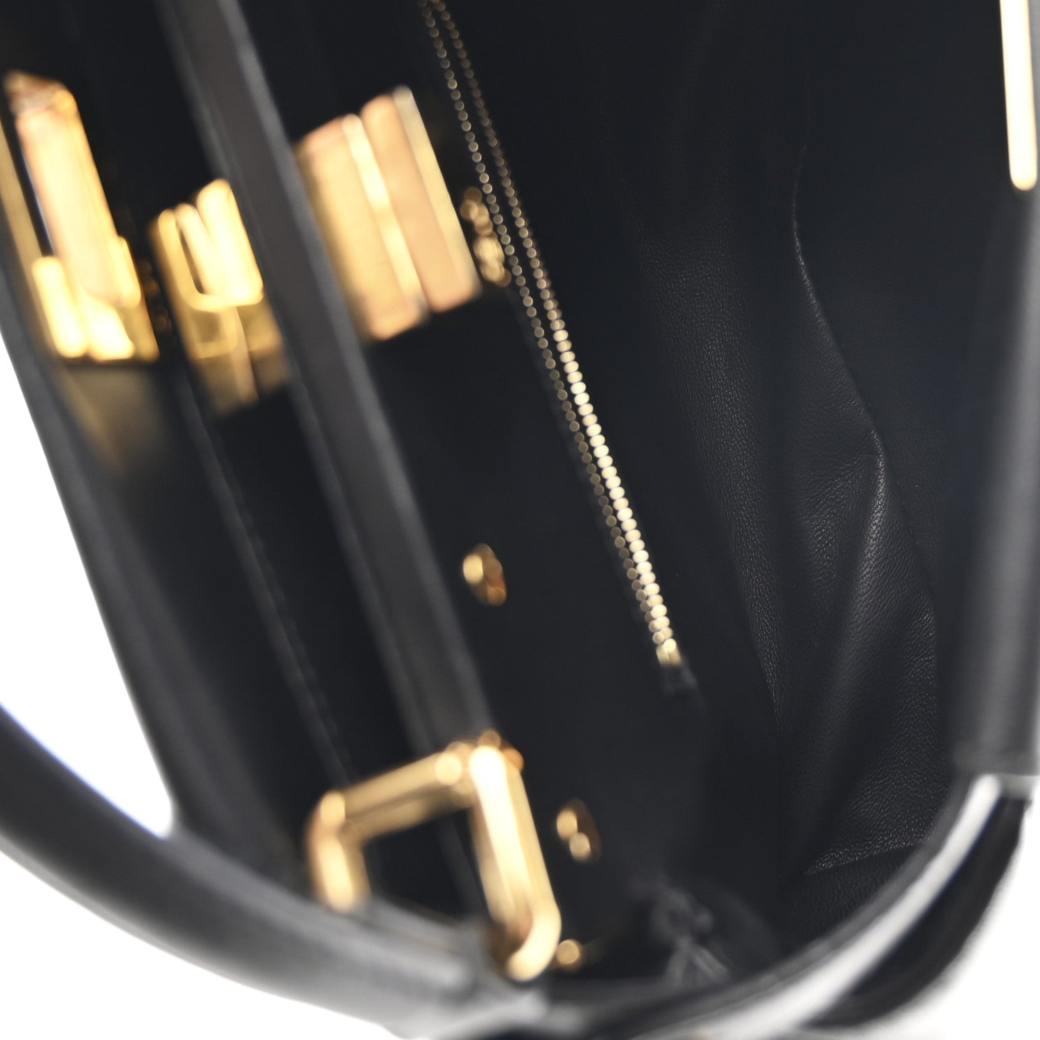Fendi Nappa Mini Peekaboo Iconic Satchel Black 5 of 11