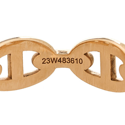 Hermes 18K Rose Gold PM Chaine d'Ancre Enchainee Ring 57 8 8 of 8