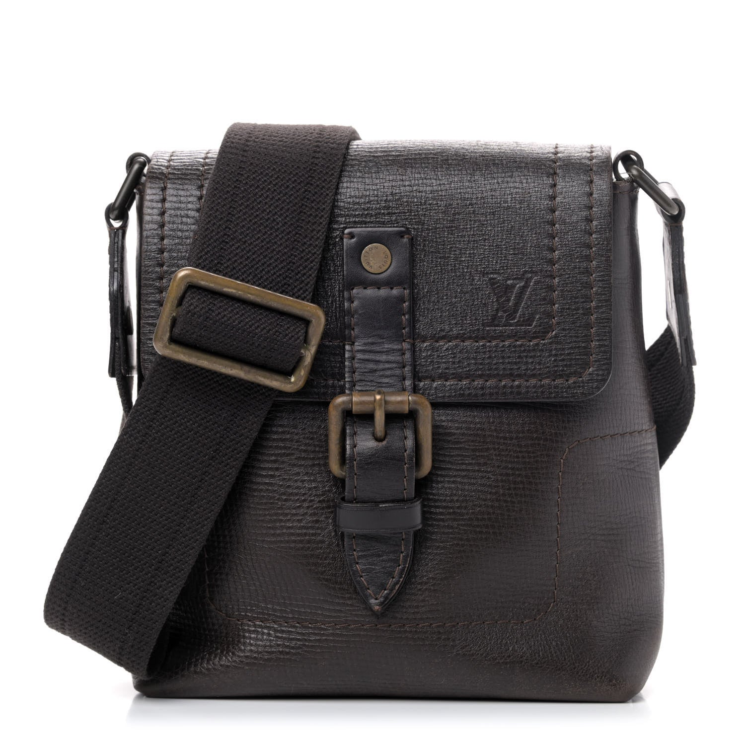 Louis Vuitton Utah Yuma Messenger Bag Café 1 of 5