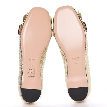 Gucci Galassia GG Marmont Fringe Flats 36 Platino 5 of 10