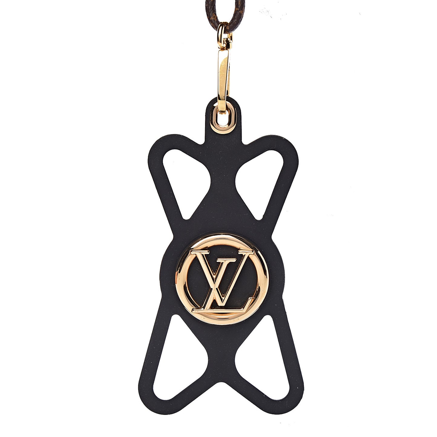 Monogram Silicone Louise Phone Holder Black