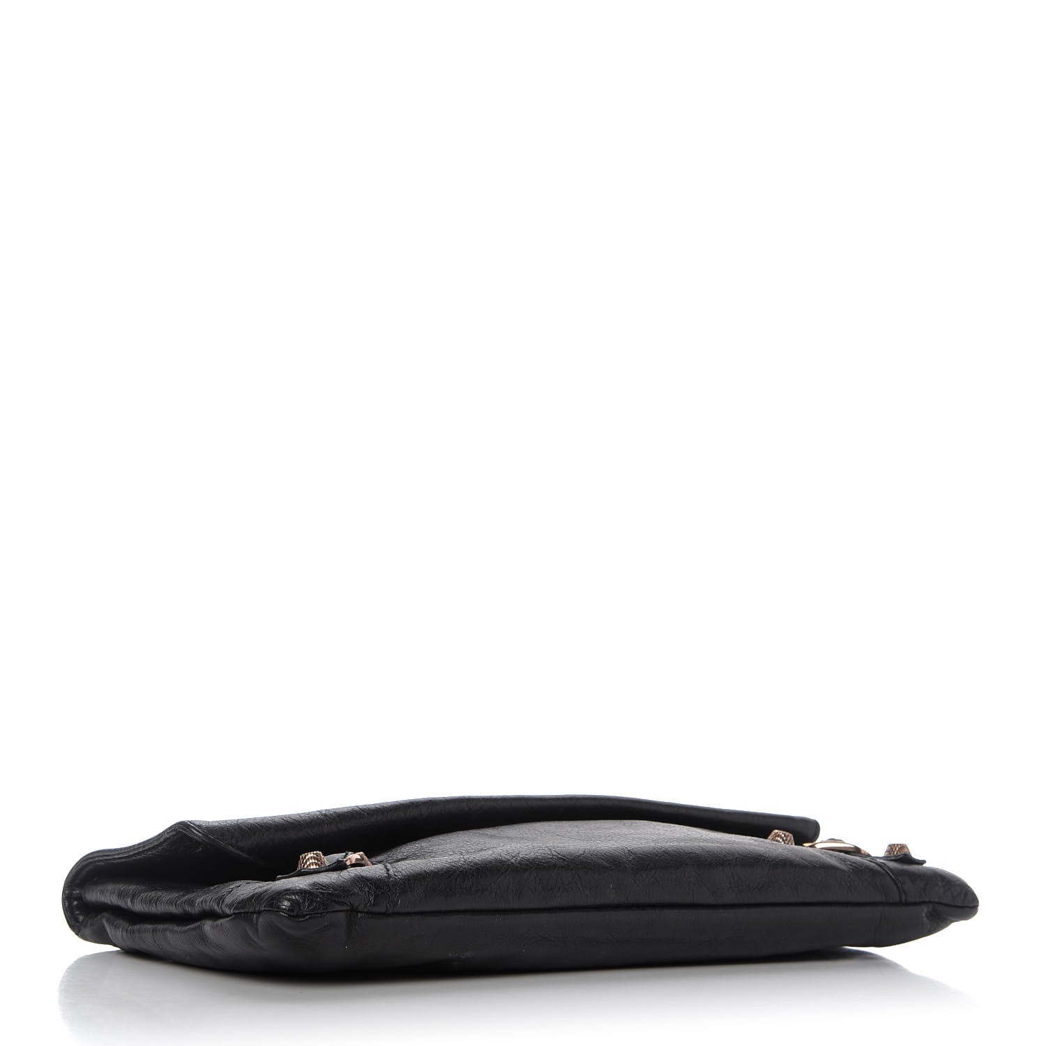 Balenciaga Agneau Giant 12 Rose Gold Hardware Envelope Clutch Black 4 of 9