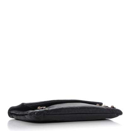 Balenciaga Agneau Giant 12 Rose Gold Hardware Envelope Clutch Black 4 of 9