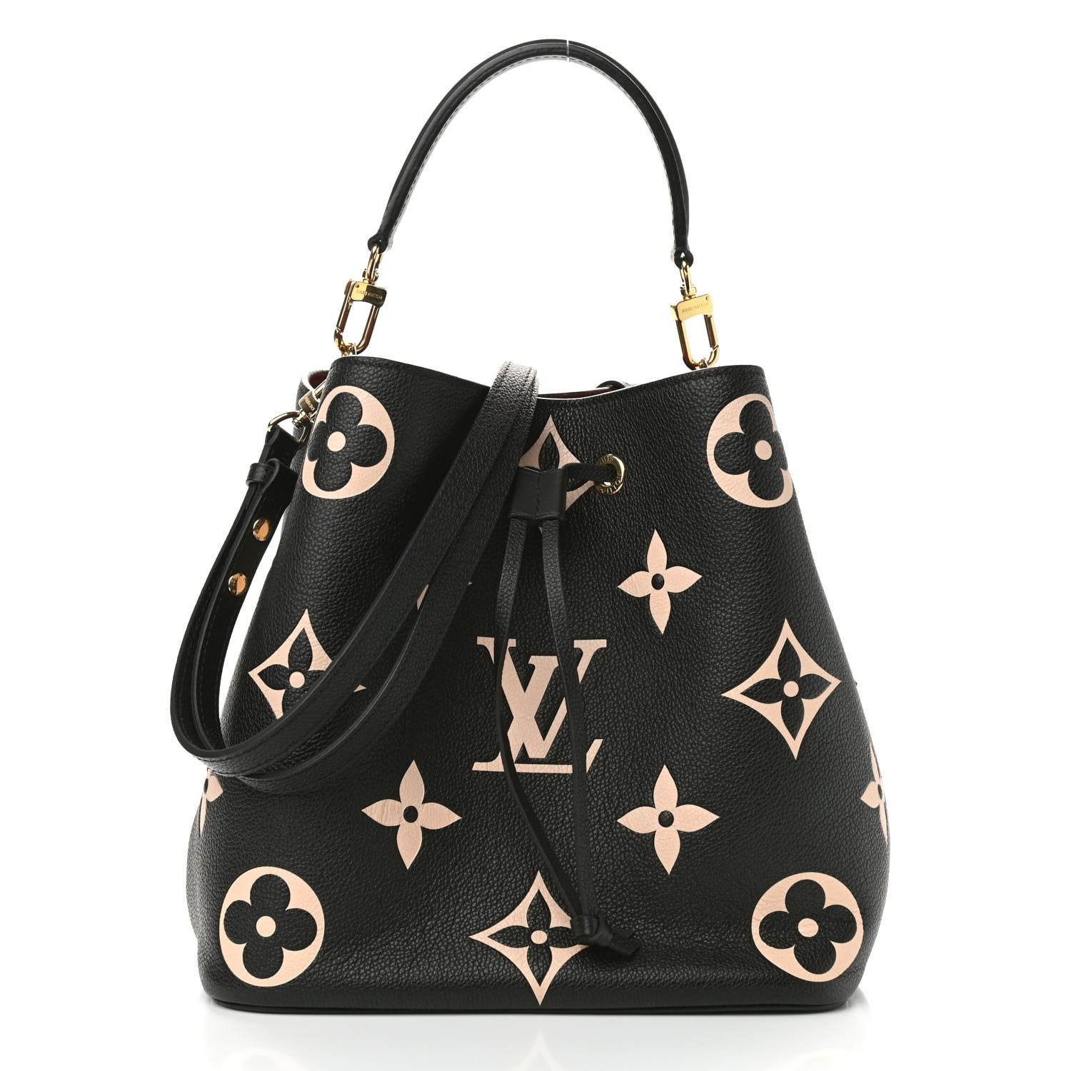 Louis Vuitton Empreinte Monogram Giant Neonoe MM Black Beige 3 of 9