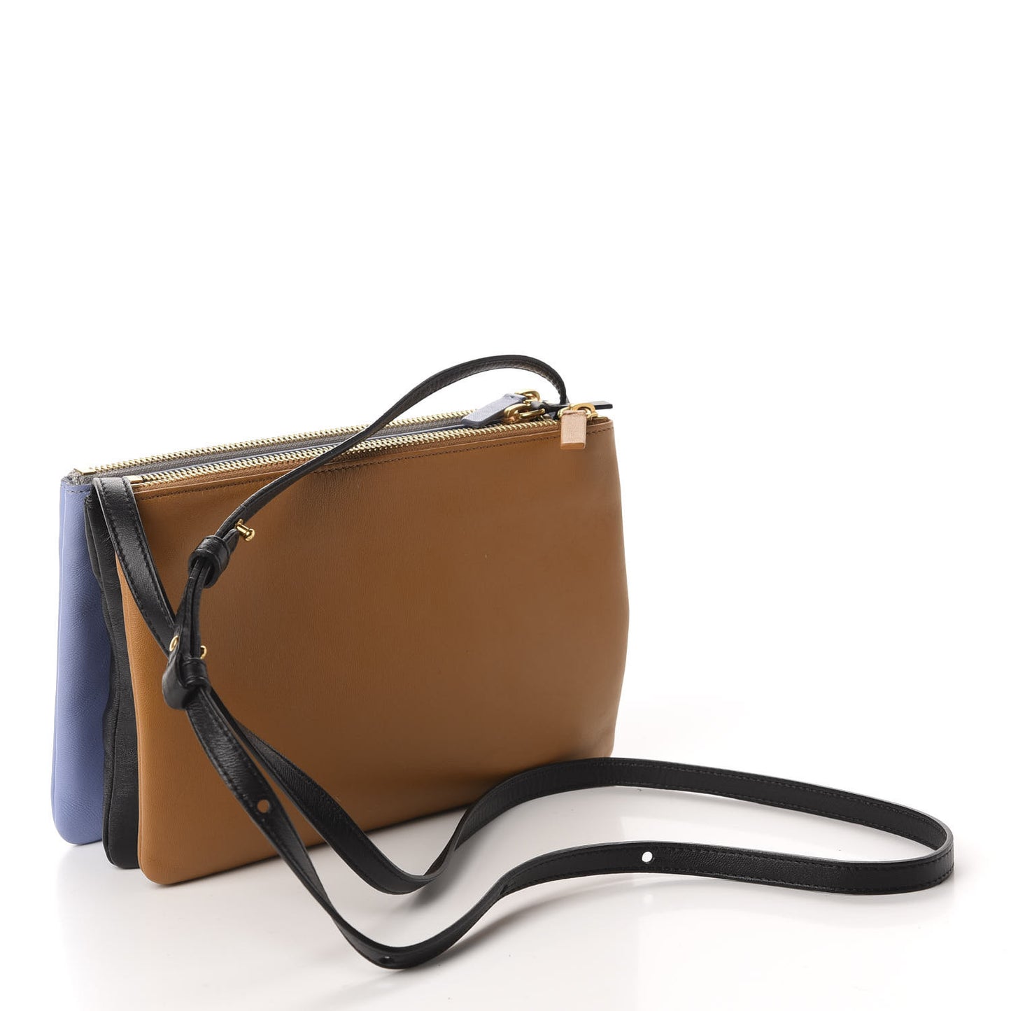 Lambskin Small Multicolor Trio Crossbody Bag Porcelain