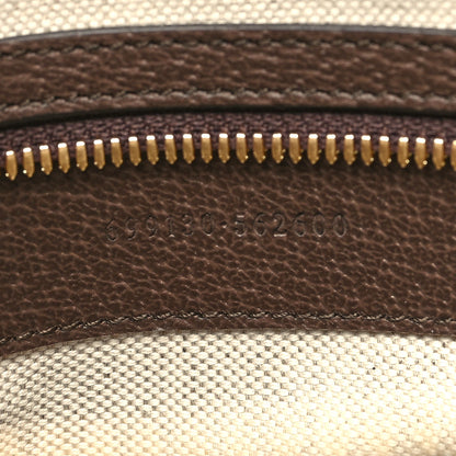 Gucci Monogram Jumbo GG Textured Dollar Calfskin Web Wristlet Messenger Bag Camel Ebony New Acero 7 of 11