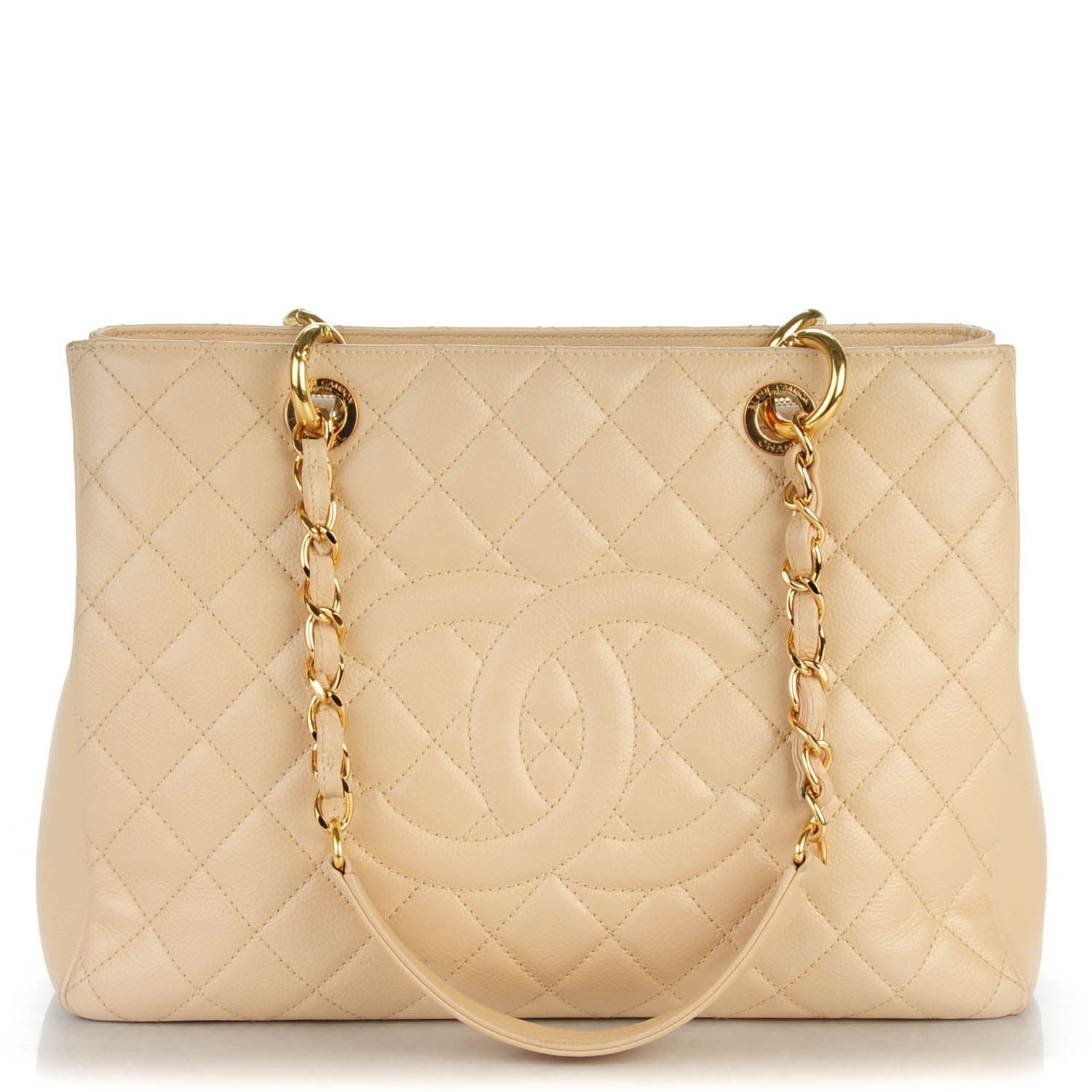 Chanel Caviar Quilted Grand Shopping Tote GST Beige Clair 1 of 7