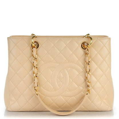 Chanel Caviar Quilted Grand Shopping Tote GST Beige Clair 1 of 7
