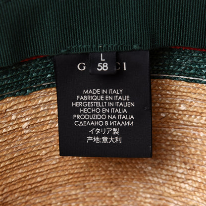 Gucci Abaca Straw Web Fedora Hat L 8 of 8