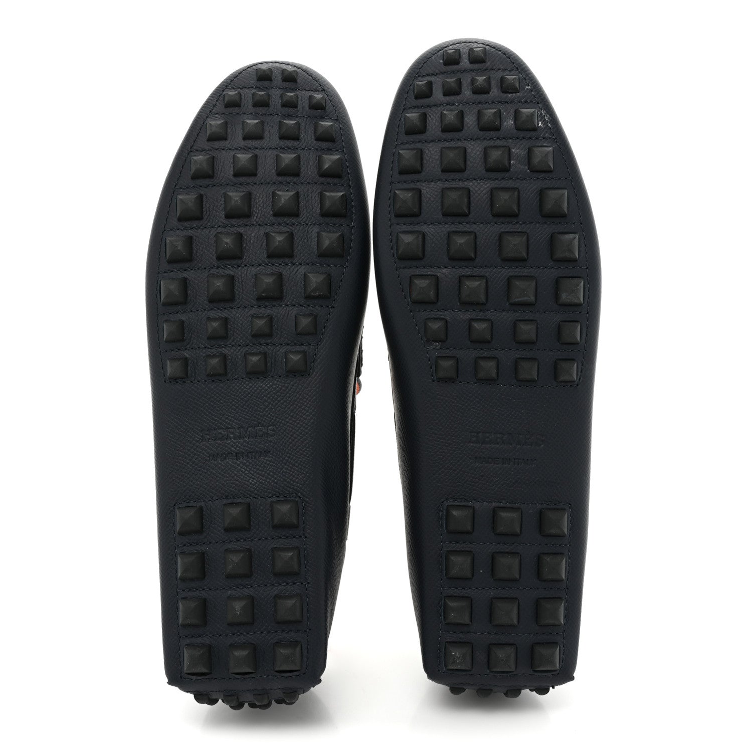 Hermes Epsom Mens Alessandro Moccasin Loafers 42.5 Marine 5 of 9