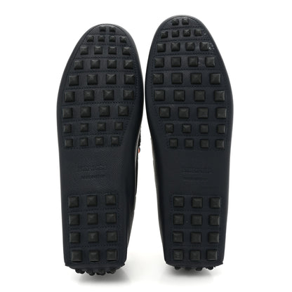 Hermes Epsom Mens Alessandro Moccasin Loafers 42.5 Marine 5 of 9