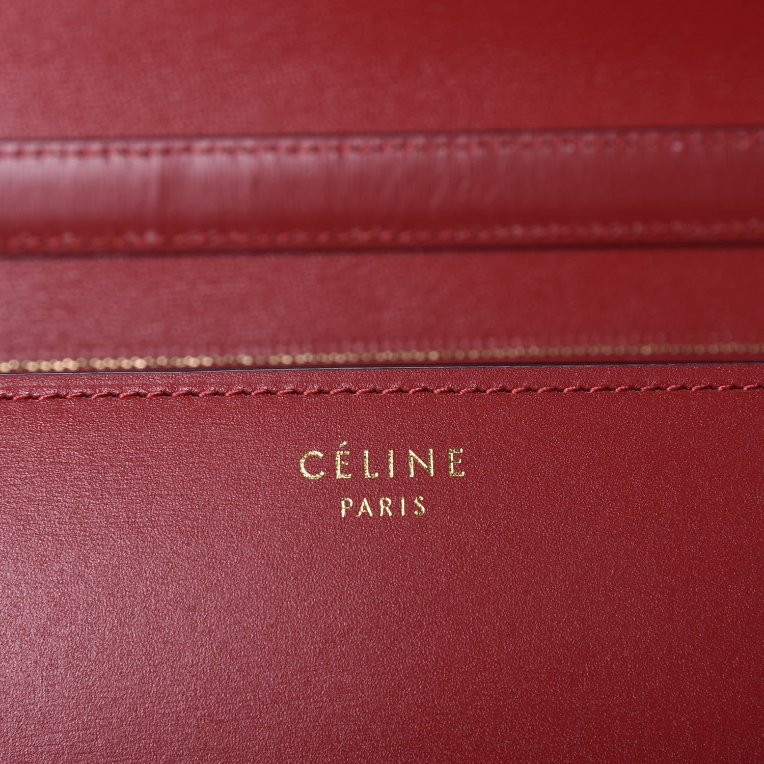 Celine Box Calfskin Medium Classic Box Flap Bag Red 7 of 9