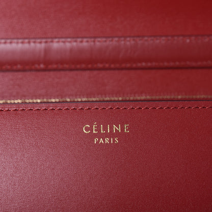 Celine Box Calfskin Medium Classic Box Flap Bag Red 7 of 9