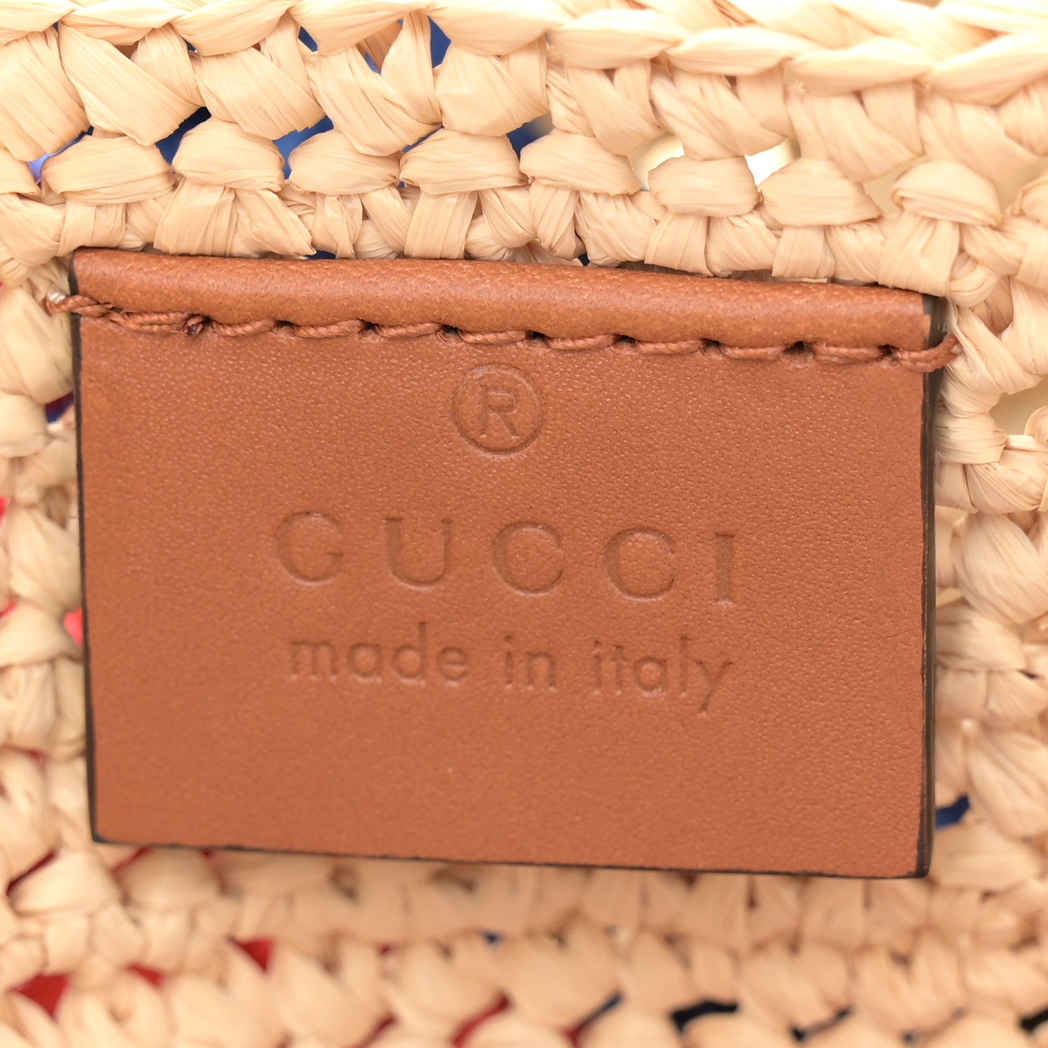 Gucci Raffia Effect Interlocking G Tote Bag Beige 6 of 10