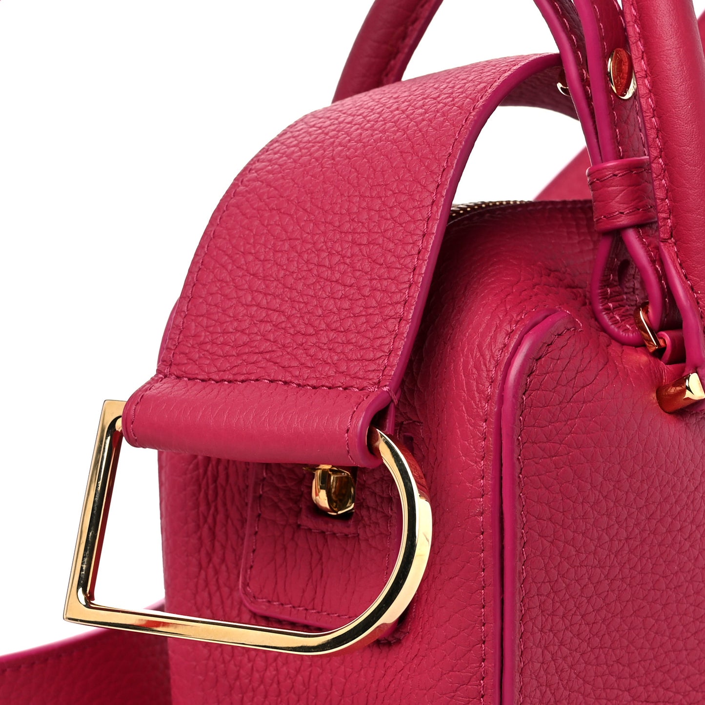 Taurillon Soft Mini Cool Box Satchel FRAMBOISE