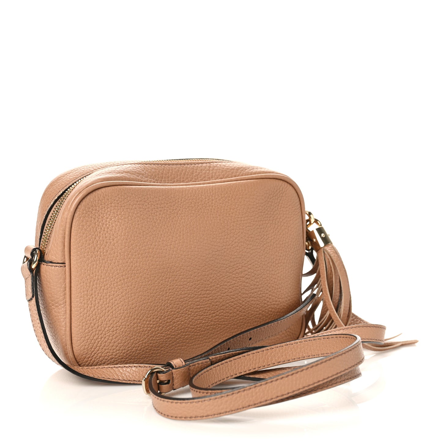Pebbled Calfskin Small Soho Disco Bag Camelia