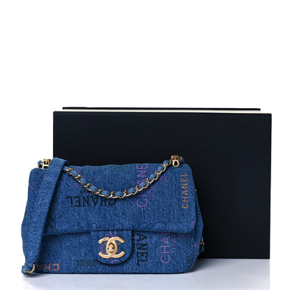 Chanel Denim Quilted Mini Denim Mood Rectangular Flap Blue Multicolor 10 of 10