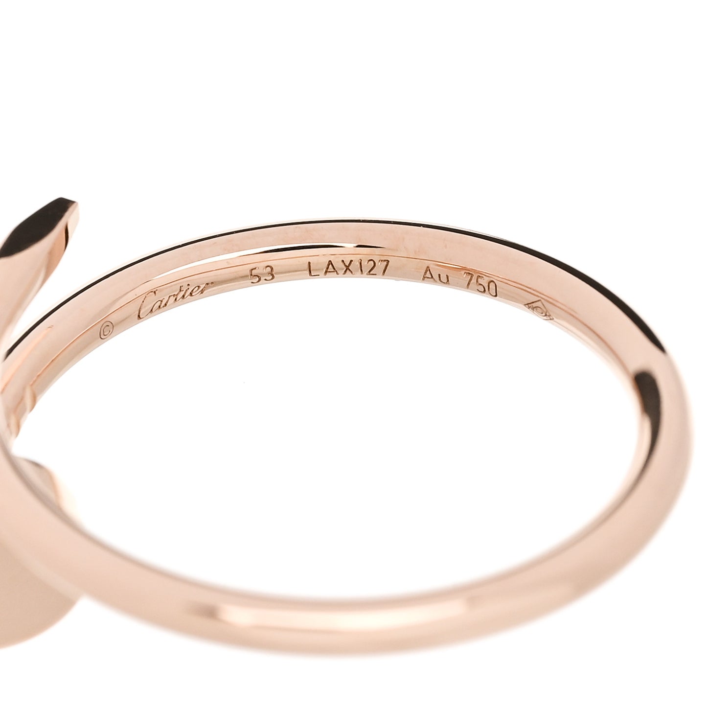 18K Pink Gold Small Juste Un Clou Ring 53 6.25