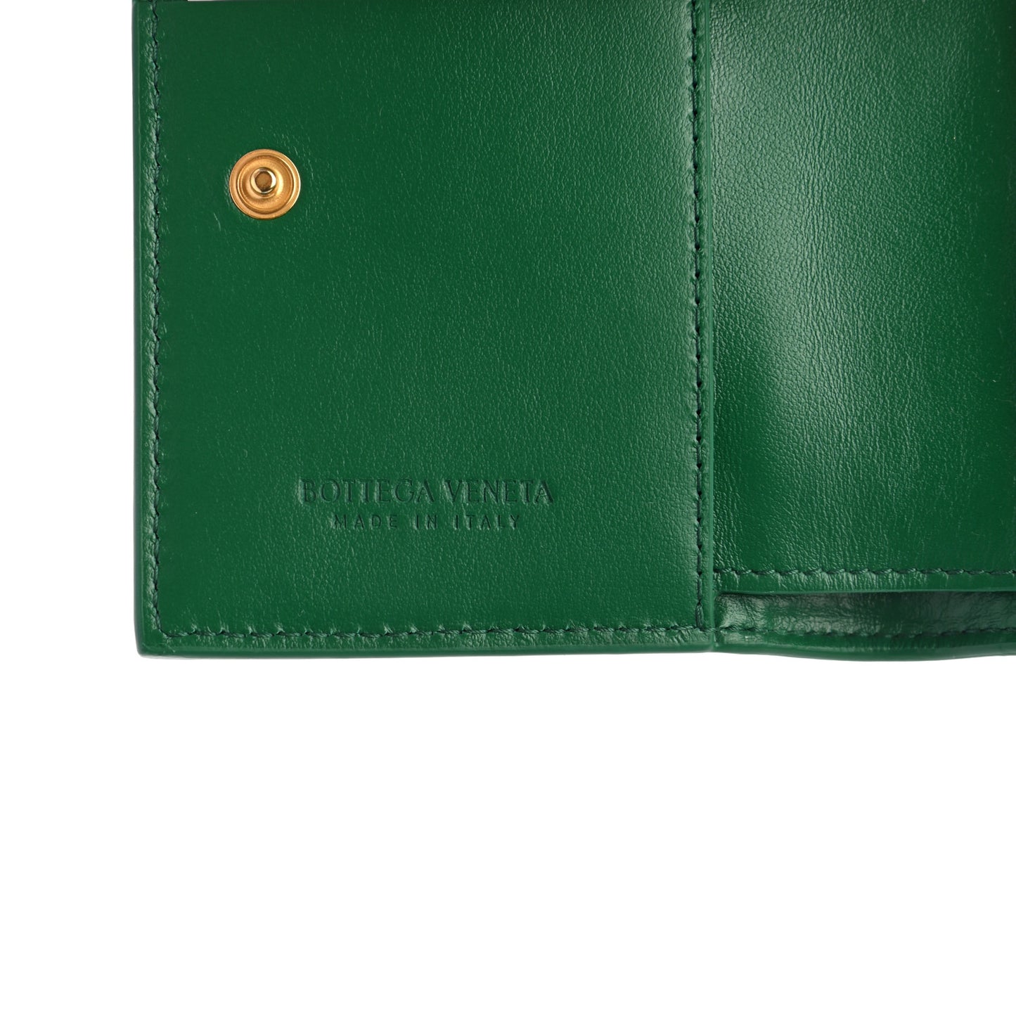 Nappa Intrecciato Bifold Zip Wallet Racing Green