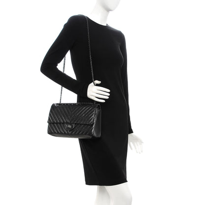 Chanel Aged Calfskin Chevron Quilted 2.55 Reissue 226 So Black 2 of 8