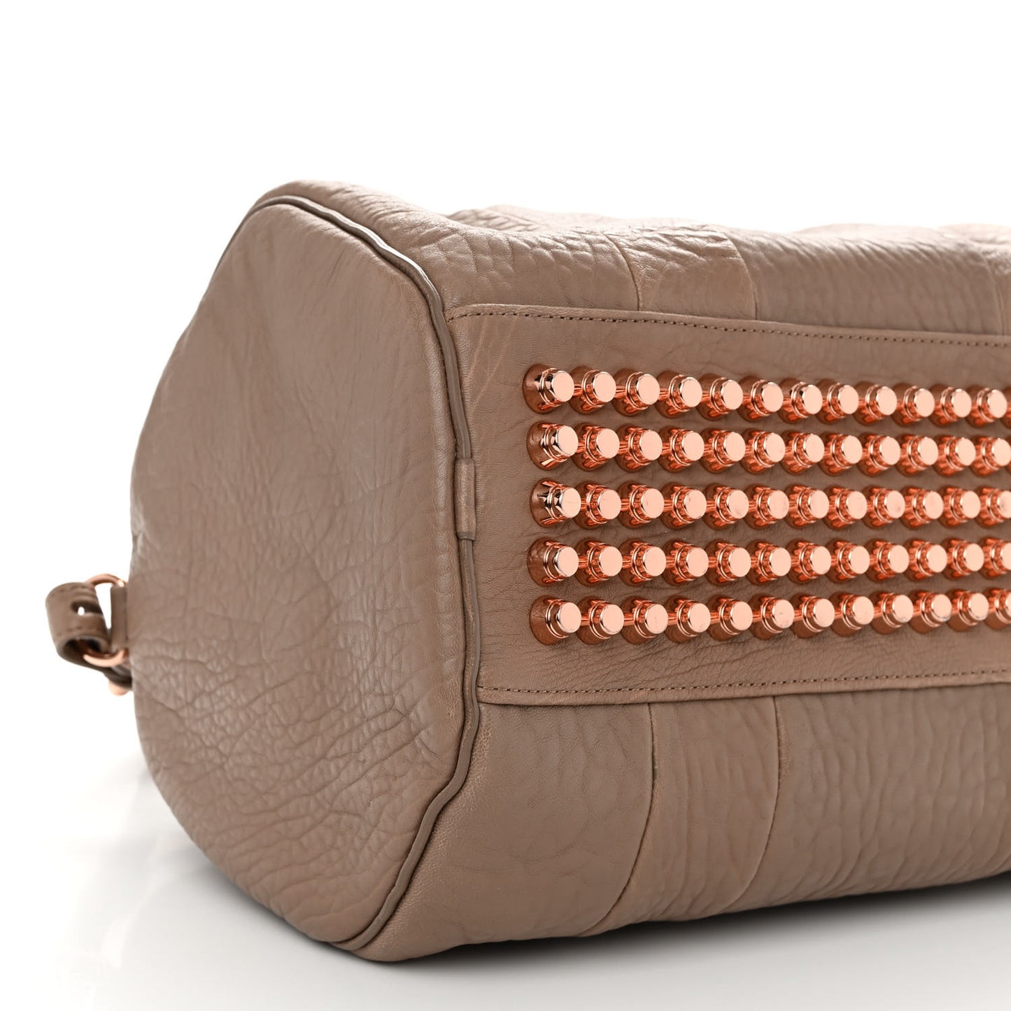 Pebbled Lambskin Rocco Latte Rose Gold Hardware