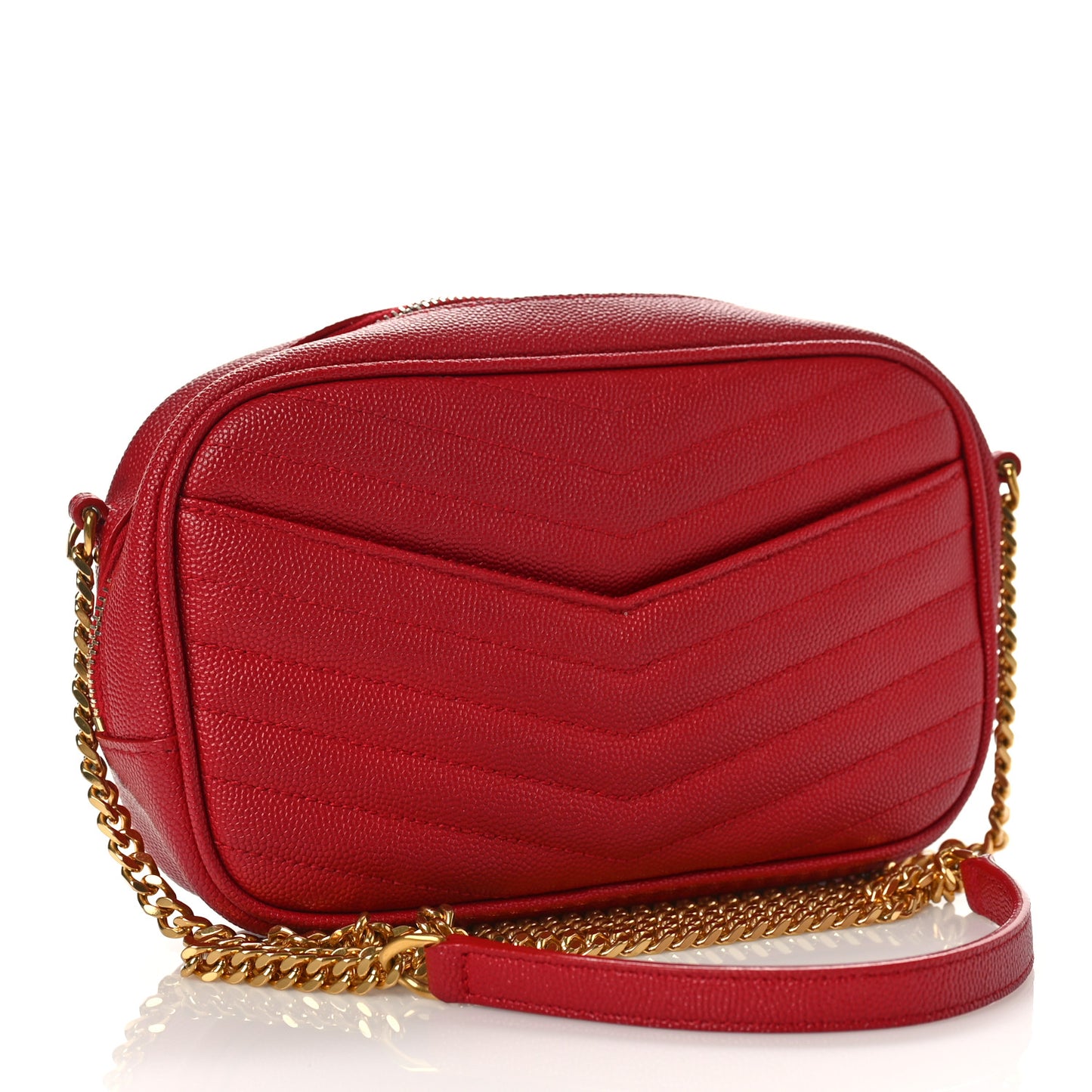 Grain De Poudre Matelasse Monogram Mini Lou Camera Bag Eros Red