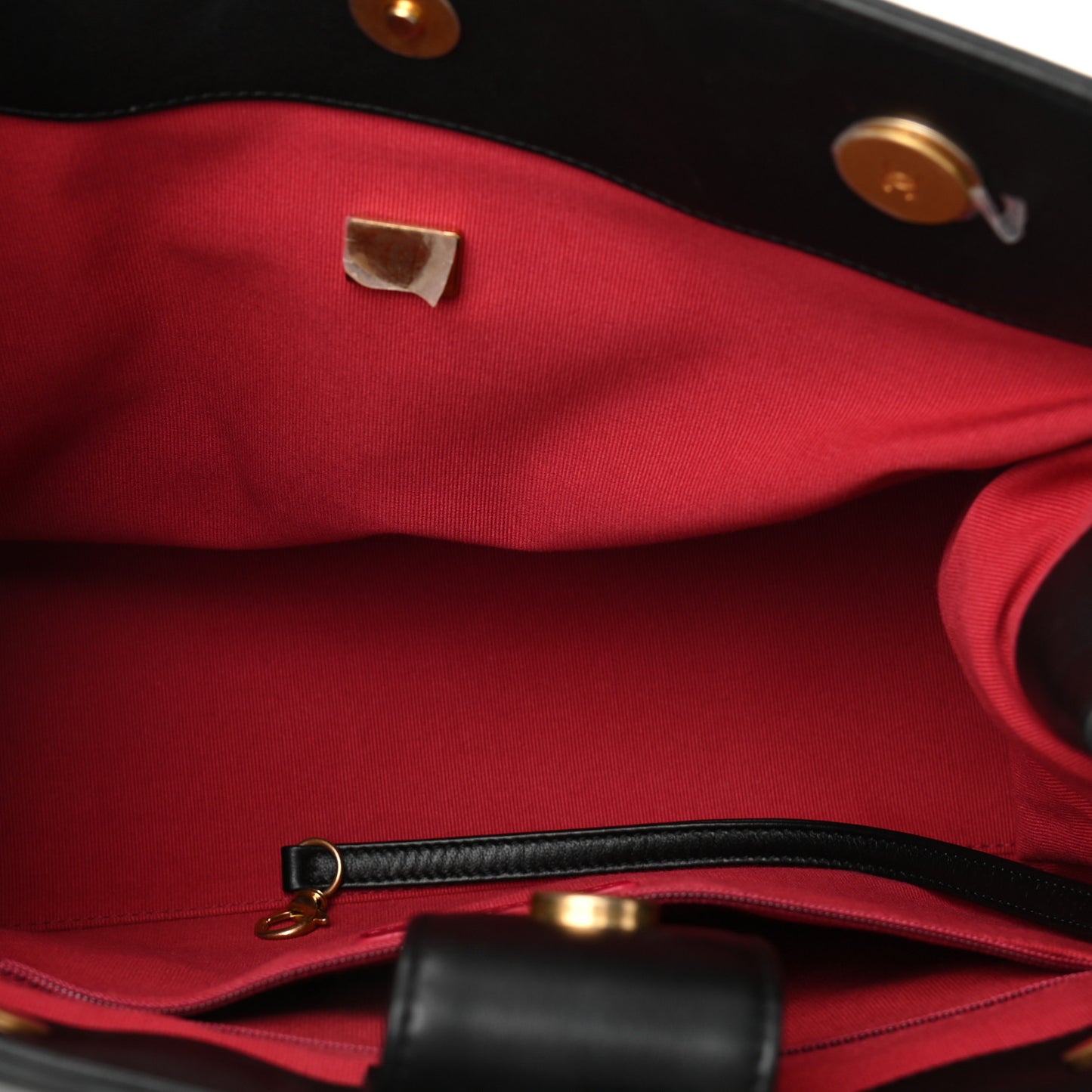 Calfskin Stitched Small Shopping Bag Black