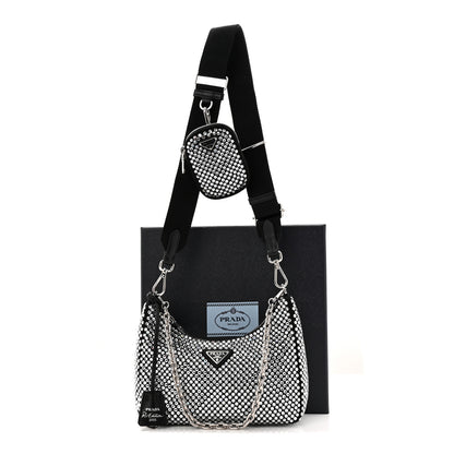 Prada Satin Crystal Re-Edition 2005 Shoulder Bag Cristal 12 of 12
