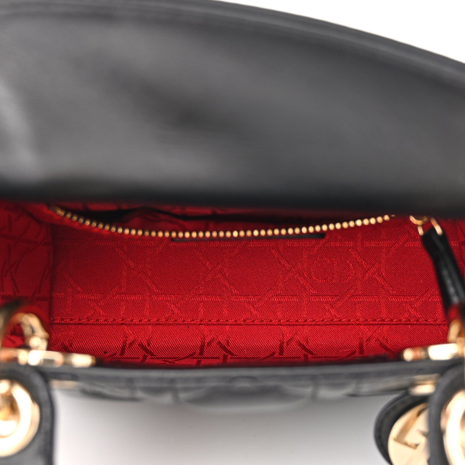 Christian Dior Lambskin Cannage Mini Lady Dior Black 5 of 13