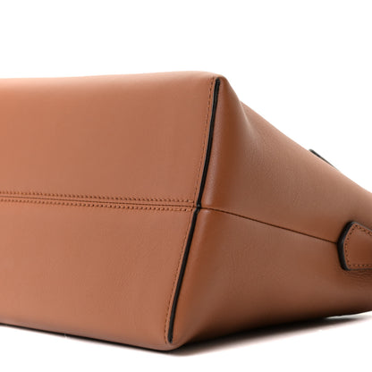 Fendi Vitello Dolce Bi-Color FF 1974 Embossed Medium By The Way Boston Bag Brandy Maya Black 10 of 12