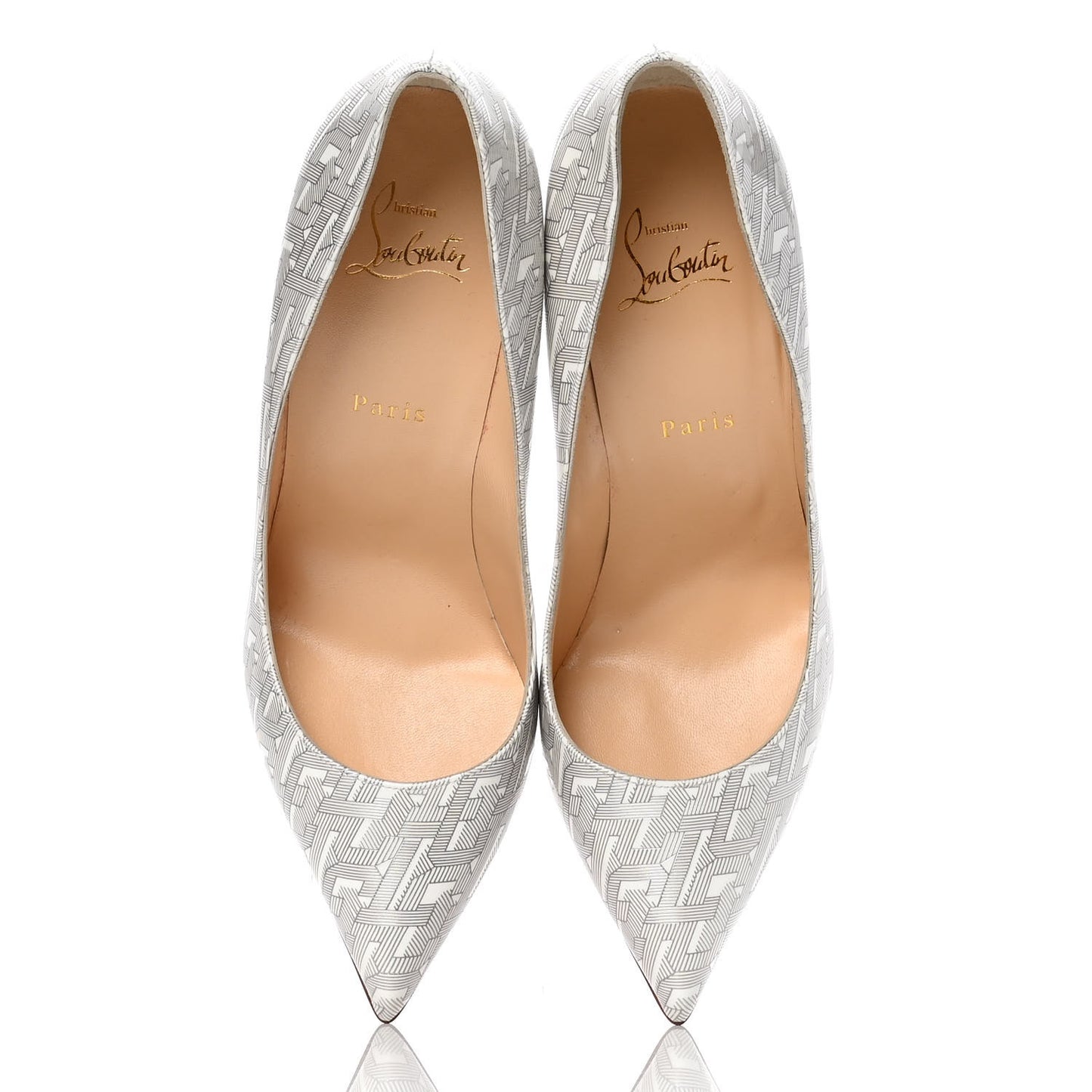 Patent Pigalle Follies 100 Pumps 40.5 White Silver