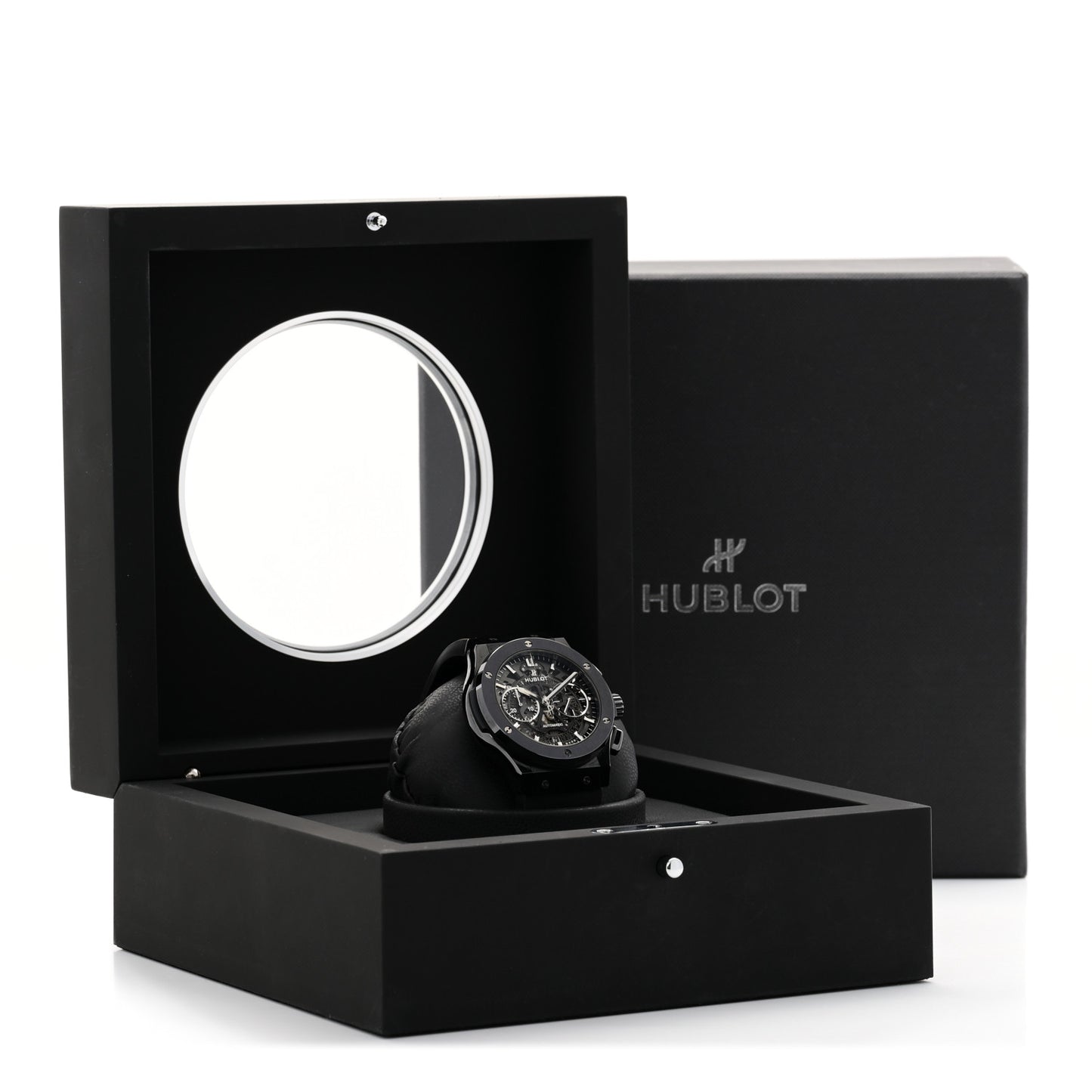 Ceramic Rubber 45mm Classic Fusion Aerofusion Chronograph Automatic Watch Black 525.CM.0170.RX