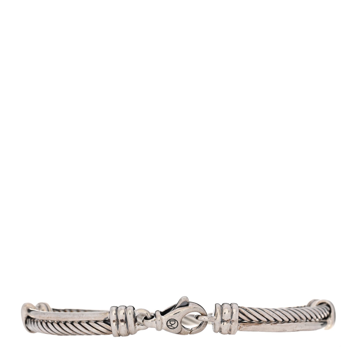 Sterling Silver Diamond 3mm Crossover Bracelet
