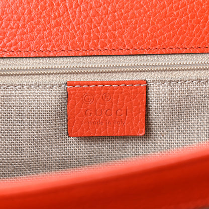 Gucci Dollar Calfskin Interlocking G Shoulder Bag Sun Orange 6 of 10