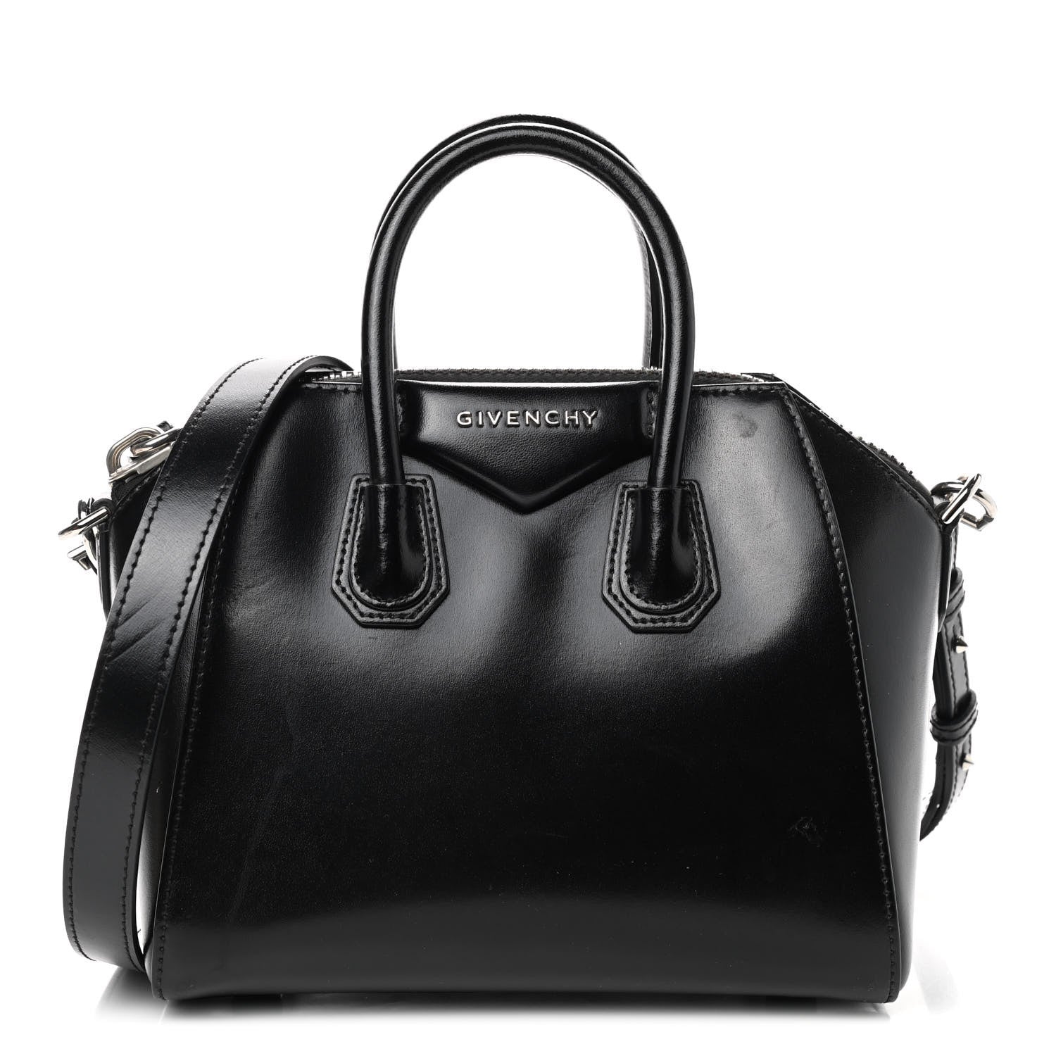 Givenchy Shiny Lord Calfskin Mini Antigona Black 1 of 10