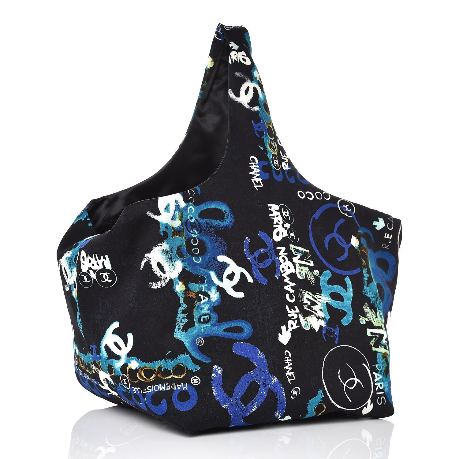 Chanel Canvas Coco Print Tote Black Multi 4 of 8