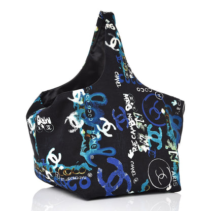Chanel Canvas Coco Print Tote Black Multi 4 of 8
