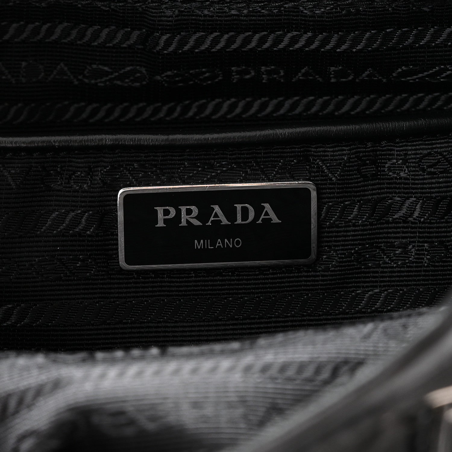 Prada Tessuto Nylon Soft Calfskin Small Backpack Black 6 of 9