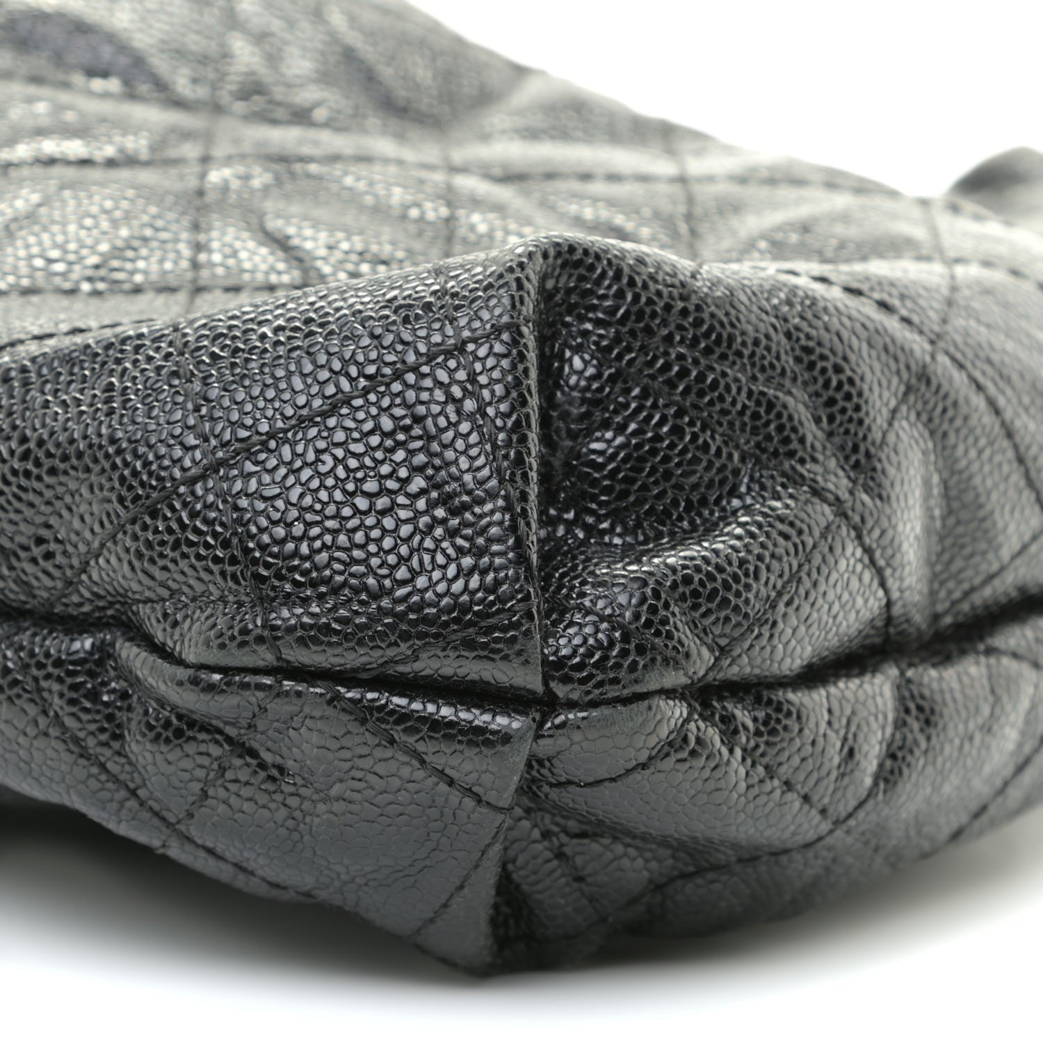 Chanel Caviar Quilted Medium Elastic Shopping Tote Black 5 of 12