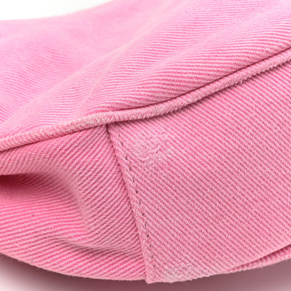 Balenciaga Washed Frayed Denim Crystal Le Cagole Shoulder Bag XS Denim Pink 12 of 14