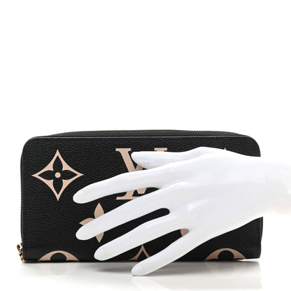 Louis Vuitton Empreinte Monogram Giant Zippy Wallet Black Beige 2 of 8
