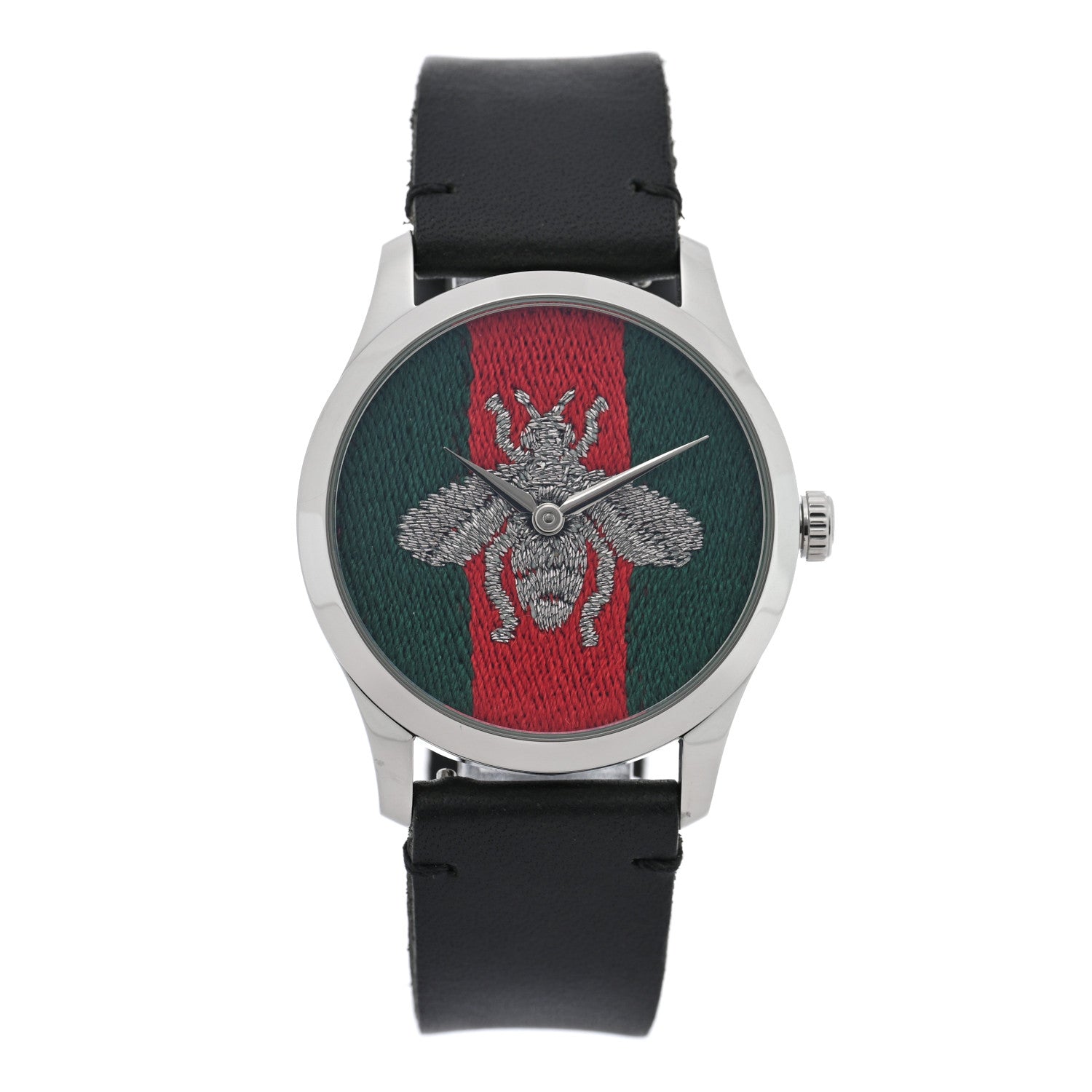 Gucci Stainless Steel Calfskin 38mm Le Marché Des Merveilles Bee Quartz Watch 1 of 5