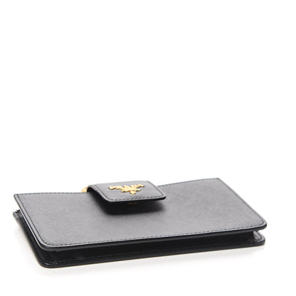 Prada Saffiano Metal Mini Chain Wallet Black 3 of 8