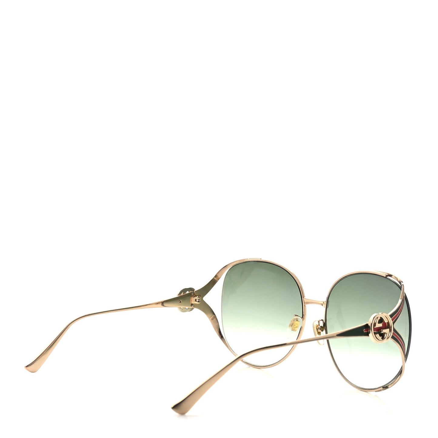 Metal Oversized Round Frame GG0225S Sunglasses Gold