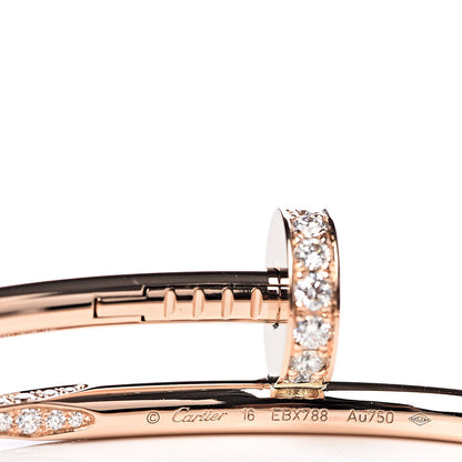 Cartier 18K Pink Gold Diamond Juste Un Clou Bracelet 16 4 of 4