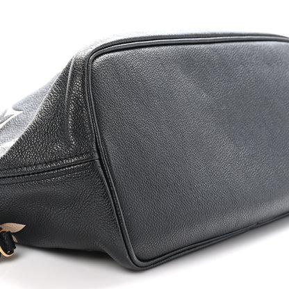 Louis Vuitton Empreinte Monogram Giant Neverfull MM Black Beige 9 of 10